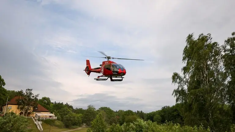 helicopter in air